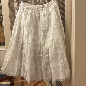 Alicia Mughetti skirt. Cotton. Elastic waist. Romantic and beautiful. S/M